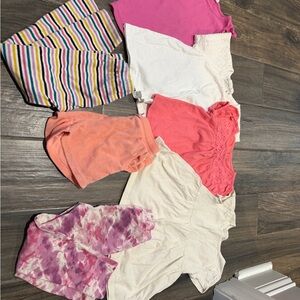 GAP Kids girls mix and match shirts and leggings bundle lot size 4 / 4t